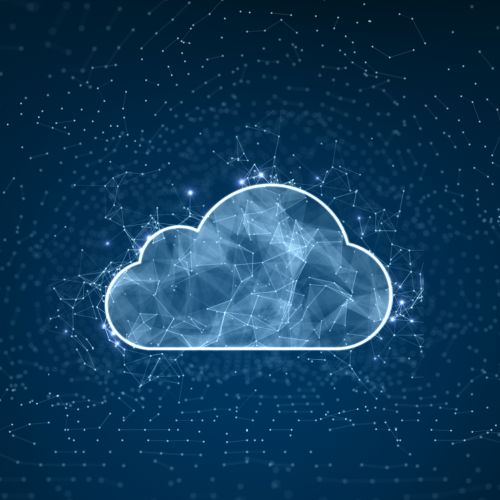 Abstract cloud computing illustration